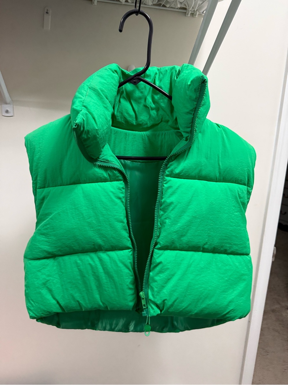 Kids Green Puffer Vest Jacket